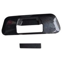 for Nissan Navara NP300 ST 2014-2020 Rear Trunk Tail Door Handle Bowl Cover Trim Decor Car Accessories Carbon Fiber ABS