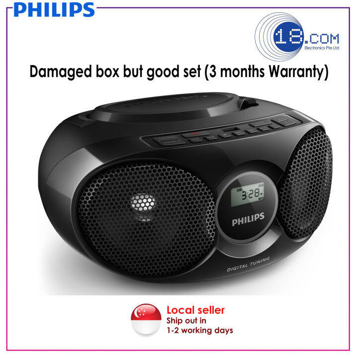 Philips AZ318 Radio CD Player USB port Lazada Singapore