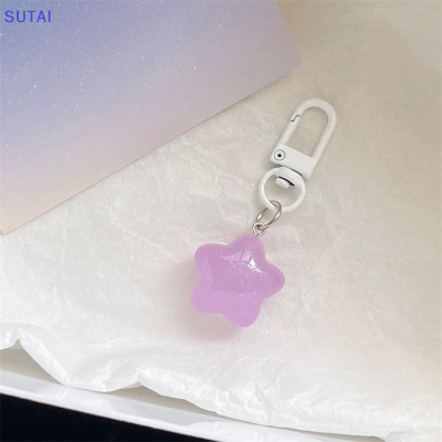 💖【Lowest price】SUTAI พวงกุญแจห้อยจี้รูปดาวทำจากเรซินสำหรับกระเป๋าเป้สะพายหลังสำหรับเด็กผู้หญิงอุปกรณ์เสริมเคสใส่หูฟังของขวัญสุดสร้างสรรค์