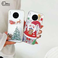 Callfire เคสใส่โทรศัพท์แคลไฟร์สำหรับ Huawei Y9A Mate 10 Lite Mate 20 Pro Mate 30 Pro Mate 40 Pro Mate 50 Pro  รูปกวางน่ารักซานตาคลอสรูปแบบต้นคริสต์มาสเปลือกทราย