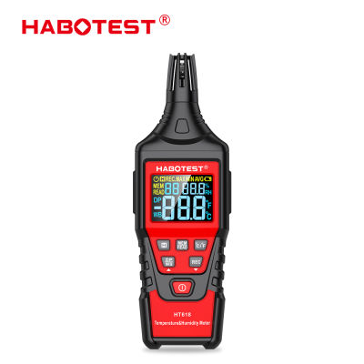 HABOTEST HT618 สภาพแวดล้อมระดับมืออาชีพ -20 ℃ ~ 60 ℃ Temperature Humidity Meter เครื่องวัดอุณหภูมิและความชื้น Indoor Temperature Temperature Humidity Meter