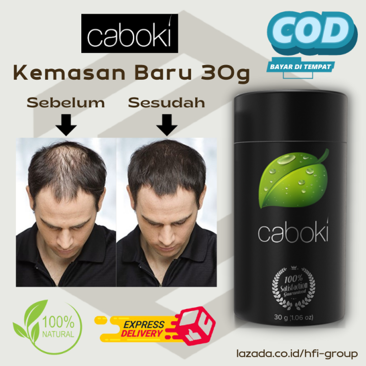 New Caboki 30gr USA Hair Building Keratin Fiber Penebal Rambut Tipis