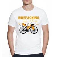 Bikepacking Funny Bicycle Tour Gravel Anatomy T-Shirt Summer Men Short Sleeve Hip Hop Bicycle Sport Retro Tshirt Street Wear New