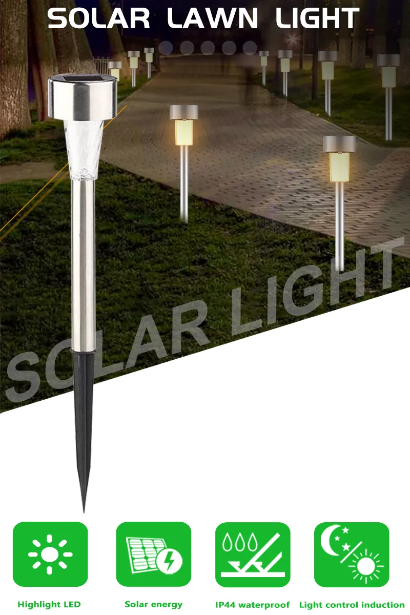 stainless steel solar outdoor lights