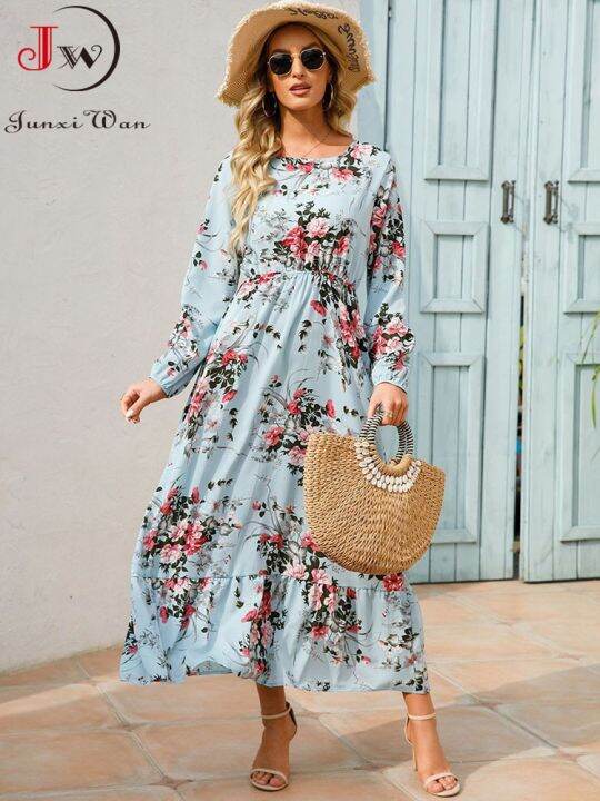 women-elegant-floral-printed-long-dresses-spring-summer-casual-o-neck-long-sleeve-ladies-chic-high-waist-a-line-beach-dresses