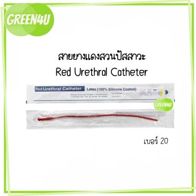 [ยกกล่อง 10เส้น] สายยางแดง สวนปัสสาวะ แบบสวนทิ้ง เบอร์ 20 สายยางแดงสวนปัสสาวะ Red Urethral สายปัสสาวะ French Catheter