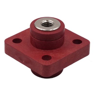 1Pc 120A Red and Black Through-Wall Terminal Energy Storage Terminal Copper Terminal Connector M6 Threaded Terminal