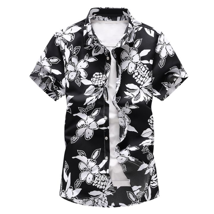 เสื้อมาใหม่ล่าสุดแฟชั่น2023สำหรับผู้ชายเสื้อฮาวายแขนสั้นเสื้อลำลองเข้ารูปพอดีดอกไม้ชายหาด-m-7xl-สำหรับฤดูร้อน