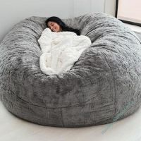 ✲◇ Soft Warm 7FT 183x90cm Fur Giant Removable Washable Bean Bag Bed Cover Comfortable Living Room Furniture Lazy Sofa Coat