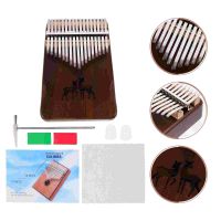 【YF】 Kids Pattern Mbira Musical Instrument Practical Thumb 17-key Hand