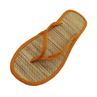 Women Flat Slippers Comfortable Non-slip Sandals Silent Bamboo Rattan Flip Flop Beach Seaside Slippers Unisex Straw Shoes