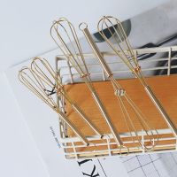 Stainless Steel Mini Size Egg Beater Hand Whisk Gold Multifunctional Mixer Baking Cake Tool