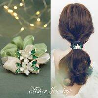 [A innovation] Korean FashionFlower Scrunchies WomenElasticRubber Bands Accessories TieRing Rope Headwear Headdress