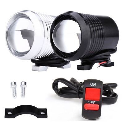 Universal For DC 12V 80V 10W High power Motorcycle External LED Spotlight U2 Laser Cannon Modified Front illuminated Spotlight