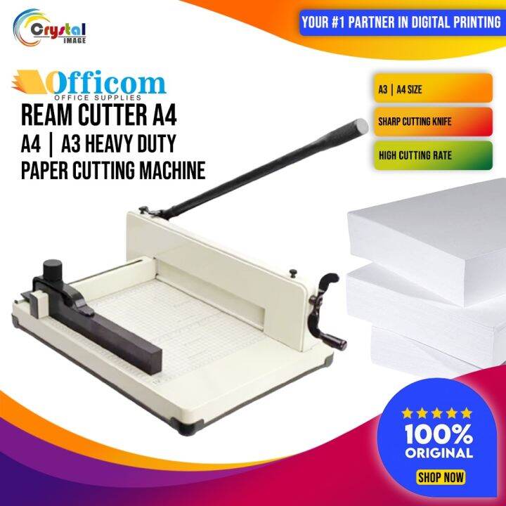  officom ream cutter a4 a3 heavy duty paper cutting machine lazada ph
