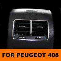 Car ฝาครอบช่องระบายอากาศออกด้านหลัง Lis Pigura ตกแต่งโครเมียมสำหรับ Peugeot 408 2023 (CAR CHRIME Trim Yangwmnlifuzhangxiaoyao)