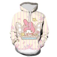 เสื้อกันหนาวลําลอง มีฮู้ด พิมพ์ลาย My Melody แฟชั่นฤดูใบไม้ร่วง สําหรับผู้ชาย และผู้หญิง