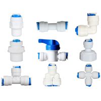 5Pcs Reverse Osmosis Quick Coupling 1/4 3/8 OD Connection RO System Water Tube Fitting T I L Type Aquarium Water Changer Parts