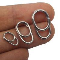 50pcs Ocean Snap Fishing Rings Stainless Steel Split Rings High Quality Strengthen Lure Connecting Ring Fishing Accessories Accessories