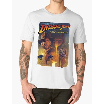 【New】 [COD]เสื้อยืดแขนสั้น พิมพ์ลาย Indiana Jones Fate Of Atlantis แฟชั่นฤดูร้อน สไตล์เรโทร สําหรับผู้ชายS-5XL