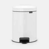 Brabantia ถังขยะ สแตนเลสแบบเหยียบ 5ลิตร รุ่น Pedal bin New Icon 5L white