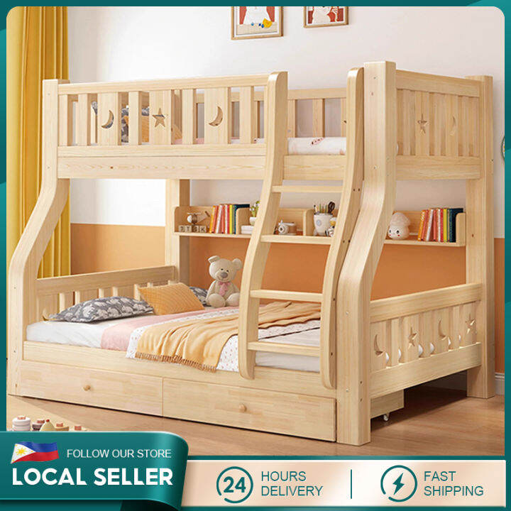 Double bunk beds with upper and lower bunk beds, two high and low beds