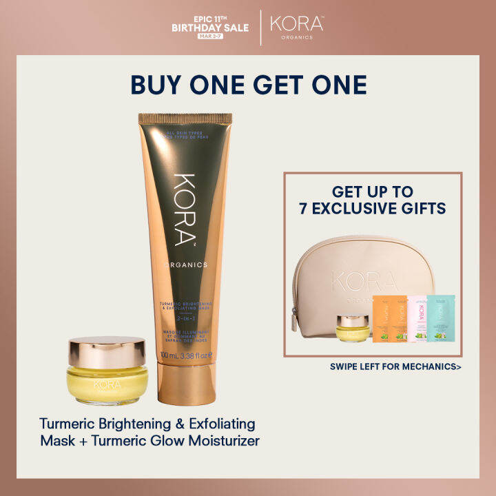 KORA Organics Turmeric Brightening and Exfoliating Mask Lazada PH