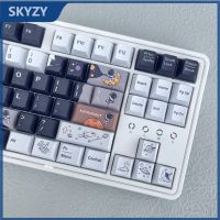 137 คีย์ Black Astronaut Keycaps Cherry Profile Spaceman Anime PBT DYE SUB แป้นพิมพ์แบบกลไก Keycap