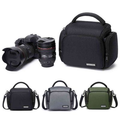 กระเป๋ากล้อง DSLR กระเป๋าสะพายไหล่ Tali Selempang Kamera มืออาชีพสำหรับ Nikon Canon กระเป๋าถือเลนส์โซนี่สำหรับการเดินทางถ่ายภาพกลางแจ้ง