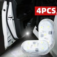 [ANYA Auto Parts] 4ชิ้น Led ภายในรถมารยาทประตูแสง USB ชาร์จไร้สายแม่เหล็ก LED รถประตูต้อนรับแสงป้องกันการชนกันสัญญาณโคมไฟ