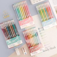 【Ready Stock】 ♝₪✆ C13 9Colors Gel Pen Set Student Color Journal Pen Morandi Mark Pen