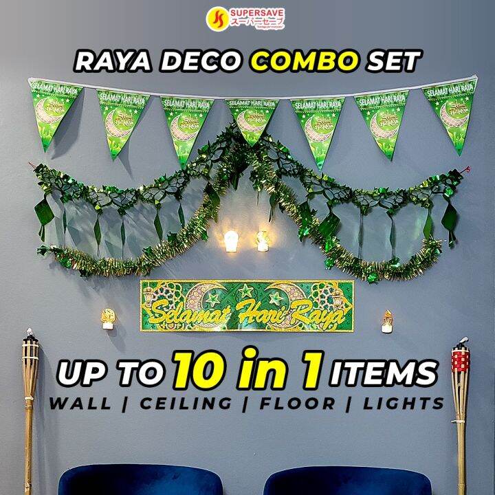 SUPERSAVE Hiasan Raya Combo Set Kad Raya 2023 Ramadan Decorations ...