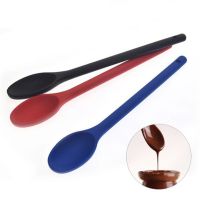 Chloeh Hornbye Shop Simple Silicone Spoon Long Handle Cooking Baking Mixing Spoon Ladle Food Grade Silicone Cookware Kitchenware Utensils Drinkware