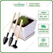 Bộ Dụng Cụ Làm Vườn Trồng Cây Mini TH Garden 3 Món Nhỏ Gọn Tiện Dụng