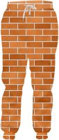 3D Print Men Women Sweatpants Red Brick Wall Brick Splicing Trousers Casual Clothing Cool Jogger Pants