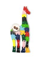 Woodentoys4u Cartoon Wooden Jigsaw Puzzle จิ๊กซอว์ไม้รูปยีราฟ