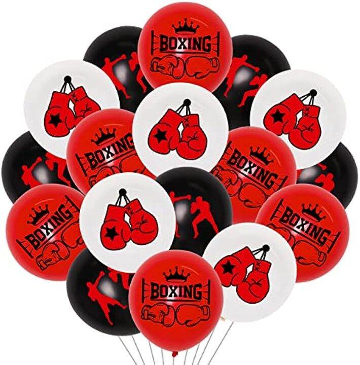 FANGLELAND 40 PCS 12 inch Boxing Party Latex Balloon Boxing Competition