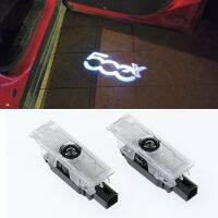 【CW】 2pcs Car Courtesy Door Logo Projector Lamp FIAT 500 500X 500L Accessories