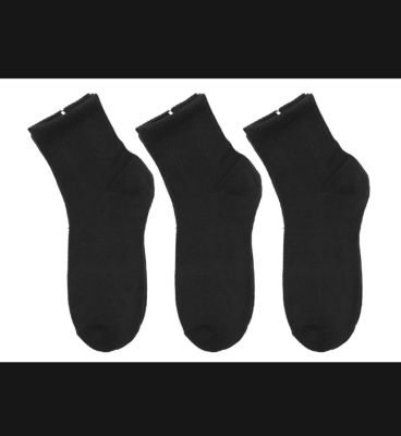ถุงเท้าสีดำล้วน ข้อสั้น2/4หรือระดับกลาง เนื้อผ้าปิเก้ ใส่ได้ทุกโอกาส นุ่มหนาและระบายอากาศได้ดี