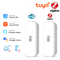 Loyyer Tuya แบตเตอรี่เซนเซอร์ความชื้นและอุณหภูมิอัจฉริยะ ZigBee/Wifi ระบบรักษาความปลอดภัยอัจฉริยะสำหรับบ้านทำงานร่วมกับ Alexa Go-Og-Le Home