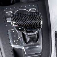 【YF】 Car Console Gear Shift Handle Head Frame Cover Sticker Carbon Fiber Texture Decor For Audi A4 B9 A5 Q5 FY Q7 4M Auto Accessories