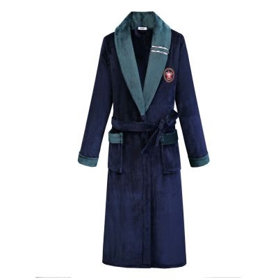 {Xiaoli clothing} ฤดูใบไม้ร่วงฤดูหนาว Thicken Robe ผู้ชาย Kimono เสื้อคลุมอาบน้ำ Nightgown Warm Flannel ชายชุดนอน Intimate ชุดชั้นใน Plus ขนาด Homewear