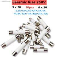 ♠✻ 10pc/lot One Sell 5x20mm 6x30mm Fast Blow Tube Fuses mm 250V 0.1 0.2 0.3 0.5 1 2 3 4 5 6 8 10 15 20 25 30A AMP Fuse Ceramic fuse