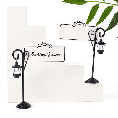 CK Street Lamp Card Holder Table Number Photo Memo Clip Table Decor Decoration