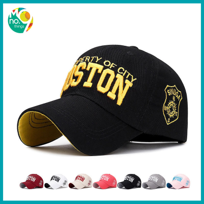 MNO.9 BOSTON cap men หมวกแก๊ป BOSTON หมวกเบาบอล หมวกแฟชั่น ใส่สบาย หมวดแก๊ป หมวกกันแดดชาย หมวกฮิปฮอป หมวกแก๊ปเท่ๆ หมวดแก๊ปผู้ชาย