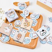 45 Pcs Cartoon Cat Diary Handbook Boxed Sticker Sealing Stickers