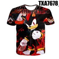 2021 new hot selling movie cartoon Sonic the Hedgehog Print Boy/Girls T-shirt Baby Kids Clothes kids tshirts