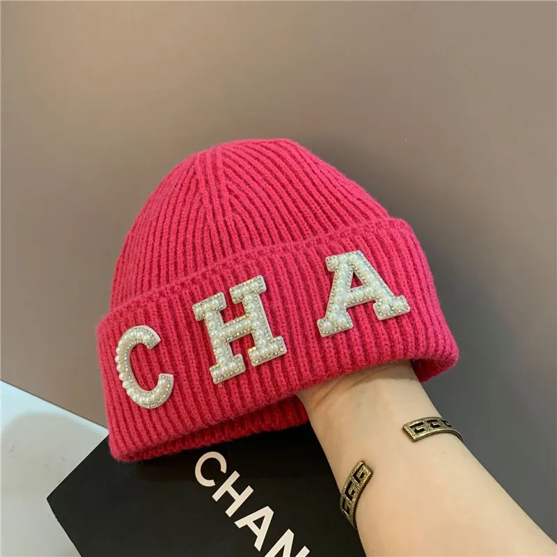 USPOP New Winter Hats Women Thick Warm Knitted Skullies Hats Pearl