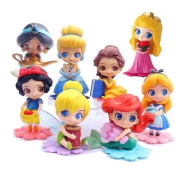 Disney Princess Small Dolls (Moana, Tiana, Ariel, Cinderella, Pocahontas,  Merida, Belle, Rapunzel, Jasmine, Mulan, Snow White or aurora) Assortment  Children Toys, Gift for Girls ages 3 years and above