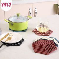 【CC】 1PC Silicone Coaster Cup Hexagon Mats Heat-insulated Bowl Placemat Desktop Eco-friendly Insulated